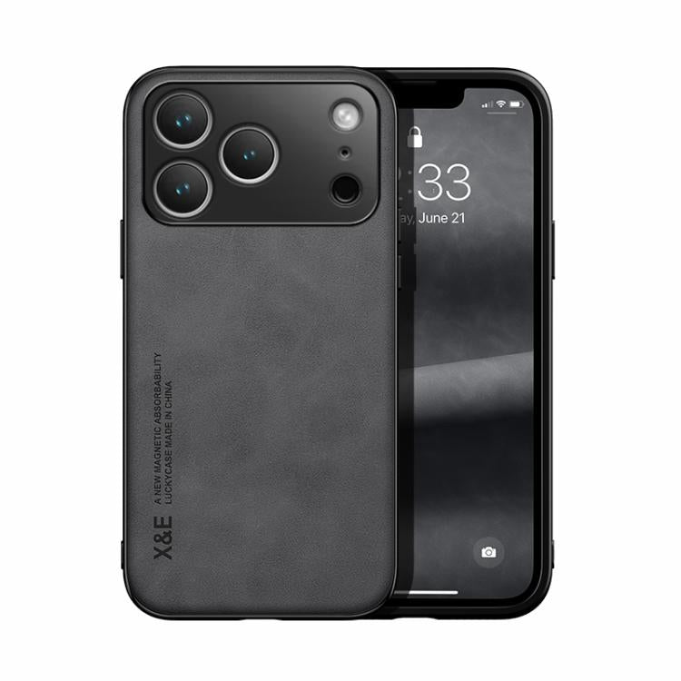Custodia per telefono posteriore in pelle magnetica Skin Feel, For iPhone 17e / 16e, For iPhone 17 Pro Max, For iPhone 17 Pro, For iPhone 17, For iPhone Air, For iPhone 16 Pro Max