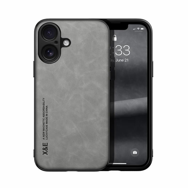 Custodia per telefono posteriore in pelle magnetica Skin Feel, For iPhone 17e / 16e, For iPhone 17 Pro Max, For iPhone 17 Pro, For iPhone 17, For iPhone Air, For iPhone 16 Pro Max