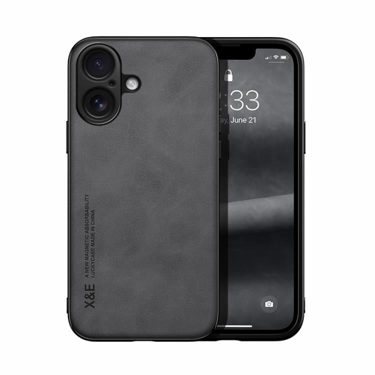 Custodia per telefono posteriore in pelle magnetica Skin Feel, For iPhone 17e / 16e, For iPhone 17 Pro Max, For iPhone 17 Pro, For iPhone 17, For iPhone Air, For iPhone 16 Pro Max