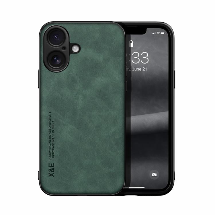 Custodia per telefono posteriore in pelle magnetica Skin Feel, For iPhone 17e / 16e, For iPhone 17 Pro Max, For iPhone 17 Pro, For iPhone 17, For iPhone Air, For iPhone 16 Pro Max