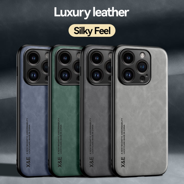 Custodia per telefono posteriore in pelle magnetica Skin Feel, For iPhone 16 Pro, For iPhone 15 Pro Max, iPhone 15 Pro, For iPhone 15 Plus, For iPhone 15, For iPhone 14 Plus
