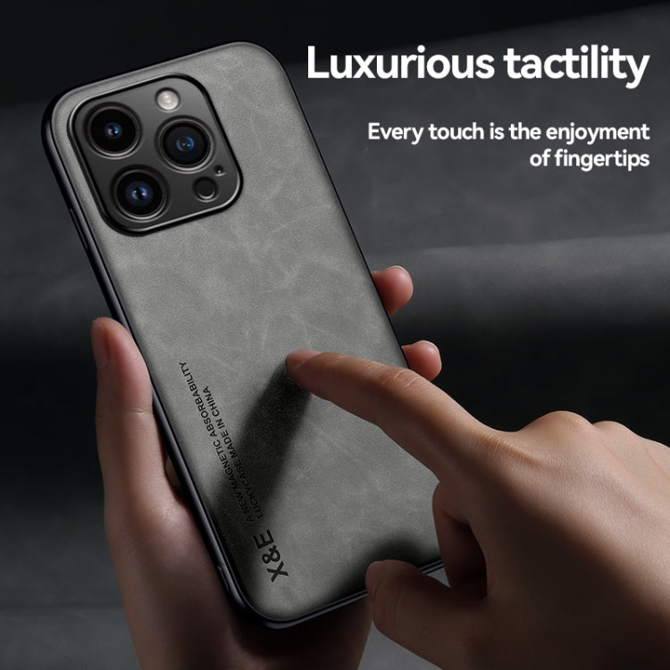 Custodia per telefono posteriore in pelle magnetica Skin Feel, For iPhone 16 Pro, For iPhone 15 Pro Max, iPhone 15 Pro, For iPhone 15 Plus, For iPhone 15, For iPhone 14 Plus