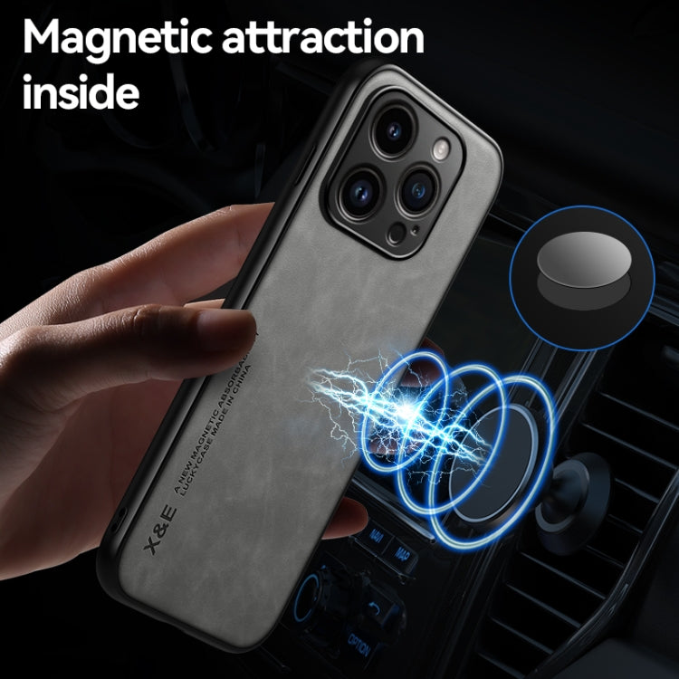 Custodia per telefono posteriore in pelle magnetica Skin Feel, For iPhone 14, For iPhone 14 Pro, For iPhone 14 Pro Max