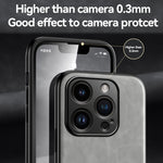 Custodia per telefono posteriore in pelle magnetica Skin Feel, For iPhone 14, For iPhone 14 Pro, For iPhone 14 Pro Max