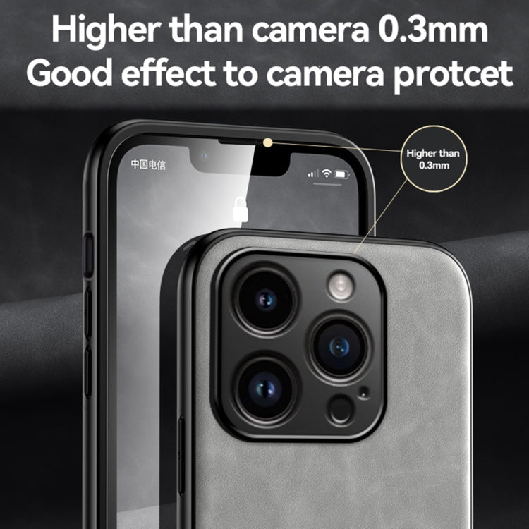 Custodia per telefono posteriore in pelle magnetica Skin Feel, For iPhone 14, For iPhone 14 Pro, For iPhone 14 Pro Max