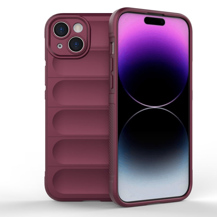Magic Shield TPU + custodia per telefono in flanella, For iPhone 15 Pro, For iPhone 15 Plus