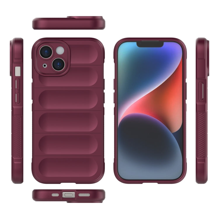 Magic Shield TPU + custodia per telefono in flanella, For iPhone 15