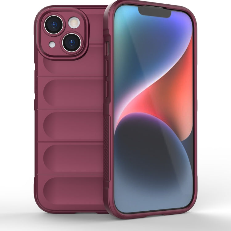 Magic Shield TPU + custodia per telefono in flanella, For iPhone 15