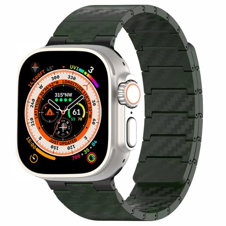 Cinturino per orologio con anello magnetico in fibra di carbonio, For Apple Watch Series 10 46mm, For Apple Watch Series 10 42mm, For Apple Watch SE 2023 44mm, For Apple Watch SE 2023 40mm, For Apple Watch Ultra 2 49mm, For Apple Watch Series 9 45mm   ...