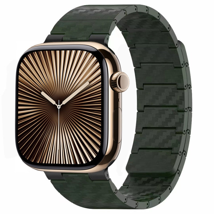 Cinturino per orologio con anello magnetico in fibra di carbonio, For Apple Watch Series 10 46mm, For Apple Watch Series 10 42mm, For Apple Watch SE 2023 44mm, For Apple Watch SE 2023 40mm, For Apple Watch Ultra 2 49mm, For Apple Watch Series 9 45mm   ...