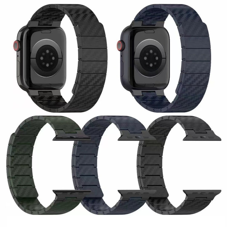 Cinturino per orologio con anello magnetico in fibra di carbonio, For Apple Watch Series 8 41mm, For Apple Watch Series 8 45mm, For Apple Watch SE 2022 40mm, For Apple Watch SE 2022 44mm, For Apple Watch Series 7 41mm, For Apple Watch Series 7 45mm    ...