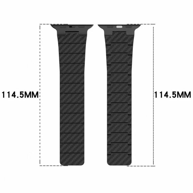 Cinturino per orologio con anello magnetico in fibra di carbonio, For Apple Watch Series 10 46mm, For Apple Watch Series 10 42mm, For Apple Watch SE 2023 44mm, For Apple Watch SE 2023 40mm, For Apple Watch Ultra 2 49mm, For Apple Watch Series 9 45mm   ...