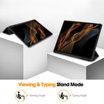Custodia per tablet in pelle Smart TPU a 3 pieghe in puro colore con slot per penna, For Samsung Galaxy Tab S10 Ultra / S9 Ultra