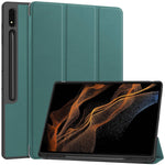 Custodia per tablet in pelle Smart TPU a 3 pieghe in puro colore con slot per penna, For Samsung Galaxy Tab S10 Ultra / S9 Ultra