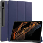 Custodia per tablet in pelle Smart TPU a 3 pieghe in puro colore con slot per penna, For Samsung Galaxy Tab S10 Ultra / S9 Ultra