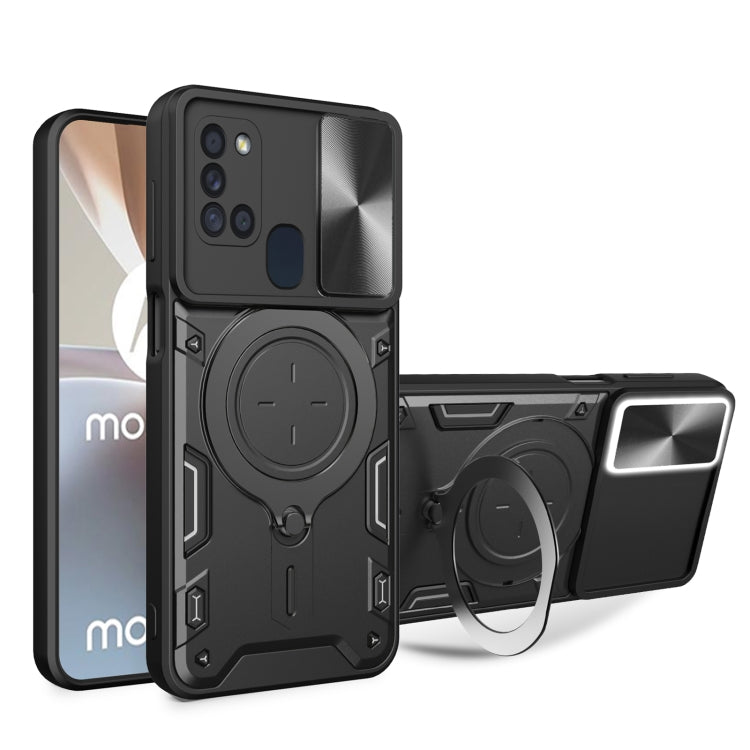 Custodia per telefono con supporto magnetico per camshield scorrevole con texture CD, For Samsung Galaxy Note20 Ultra, For Samsung Galaxy A21s, For Samsung Galaxy S20 Ultra, For Samsung Galaxy S20+