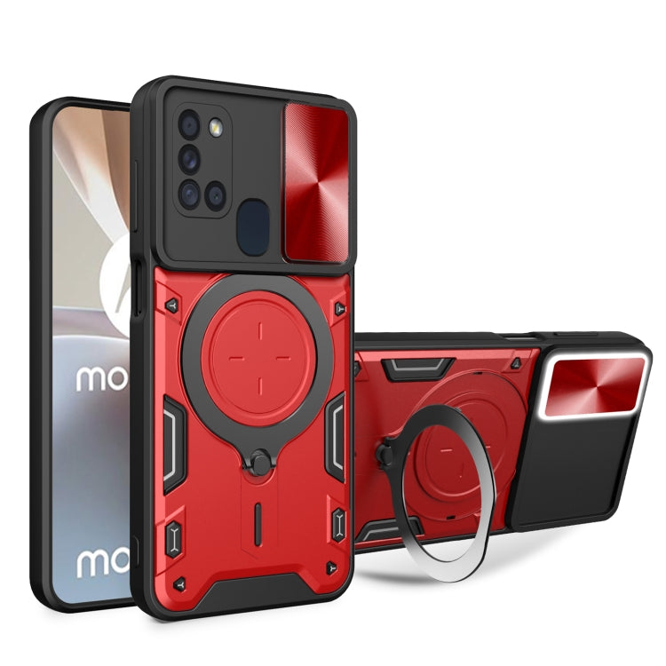Custodia per telefono con supporto magnetico per camshield scorrevole con texture CD, For Samsung Galaxy Note20 Ultra, For Samsung Galaxy A21s, For Samsung Galaxy S20 Ultra, For Samsung Galaxy S20+