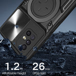 Custodia per telefono con supporto magnetico per camshield scorrevole con texture CD, For Samsung Galaxy A71 5G, For Samsung Galaxy A71 4G, For Samsung Galaxy A51 4G