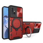 Custodia per telefono con supporto magnetico per camshield scorrevole con texture CD, For Samsung Galaxy A71 5G, For Samsung Galaxy A71 4G, For Samsung Galaxy A51 4G