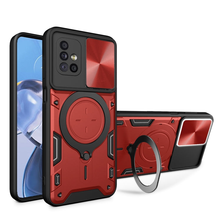 Custodia per telefono con supporto magnetico per camshield scorrevole con texture CD, For Samsung Galaxy A71 5G, For Samsung Galaxy A71 4G, For Samsung Galaxy A51 4G