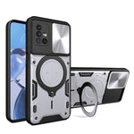 Custodia per telefono con supporto magnetico per camshield scorrevole con texture CD, For Samsung Galaxy A71 5G, For Samsung Galaxy A71 4G, For Samsung Galaxy A51 4G
