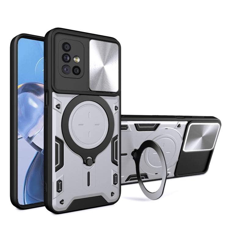 Custodia per telefono con supporto magnetico per camshield scorrevole con texture CD, For Samsung Galaxy A71 5G, For Samsung Galaxy A71 4G, For Samsung Galaxy A51 4G