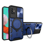 Custodia per telefono con supporto magnetico per camshield scorrevole con texture CD, For Samsung Galaxy A71 5G, For Samsung Galaxy A71 4G, For Samsung Galaxy A51 4G
