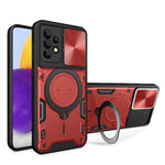 Custodia per telefono con supporto magnetico per camshield scorrevole con texture CD, For Samsung Galaxy A32 4G, For Samsung Galaxy A72 4G / 5G, For Samsung Galaxy A52 5G / 4G, For Samsung Galaxy A32 5G