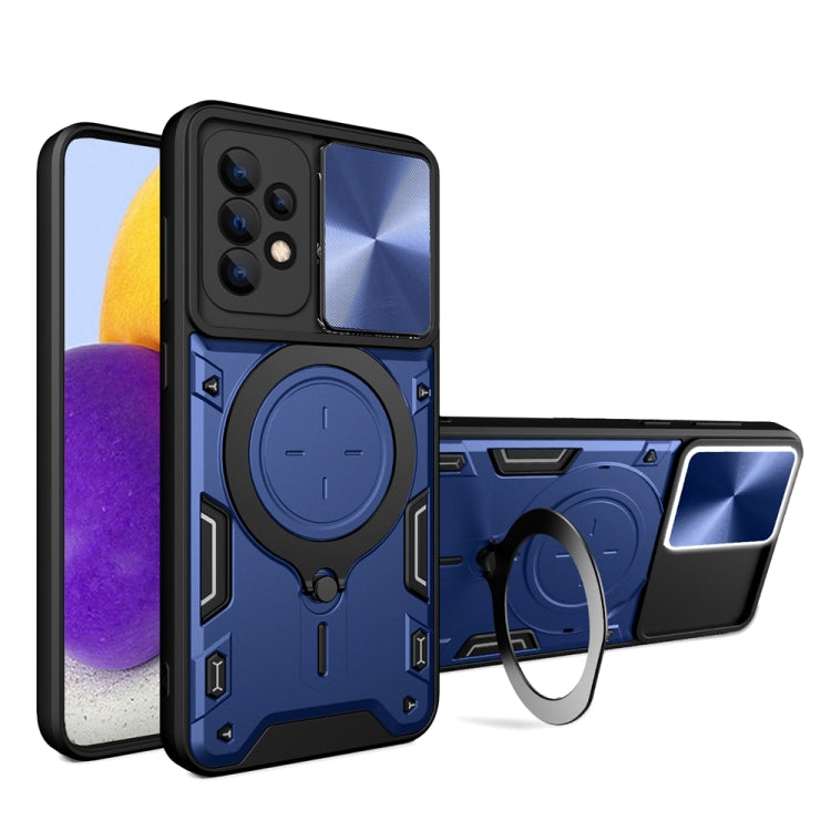 Custodia per telefono con supporto magnetico per camshield scorrevole con texture CD, For Samsung Galaxy A32 4G, For Samsung Galaxy A72 4G / 5G, For Samsung Galaxy A52 5G / 4G, For Samsung Galaxy A32 5G