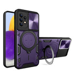 Custodia per telefono con supporto magnetico per camshield scorrevole con texture CD, For Samsung Galaxy A32 4G, For Samsung Galaxy A72 4G / 5G, For Samsung Galaxy A52 5G / 4G, For Samsung Galaxy A32 5G