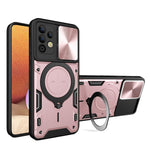 Custodia per telefono con supporto magnetico per camshield scorrevole con texture CD, For Samsung Galaxy A32 4G, For Samsung Galaxy A72 4G / 5G, For Samsung Galaxy A52 5G / 4G, For Samsung Galaxy A32 5G