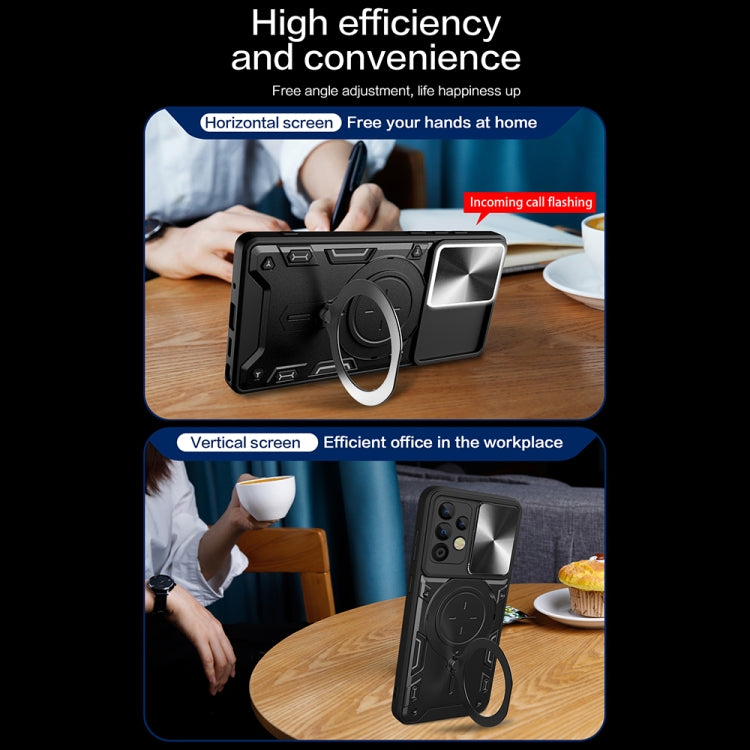 Custodia per telefono con supporto magnetico per camshield scorrevole con texture CD, For Samsung Galaxy A32 4G, For Samsung Galaxy A72 4G / 5G, For Samsung Galaxy A52 5G / 4G, For Samsung Galaxy A32 5G