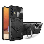 Custodia per telefono con supporto magnetico per camshield scorrevole con texture CD, For Samsung Galaxy A32 4G, For Samsung Galaxy A72 4G / 5G, For Samsung Galaxy A52 5G / 4G, For Samsung Galaxy A32 5G