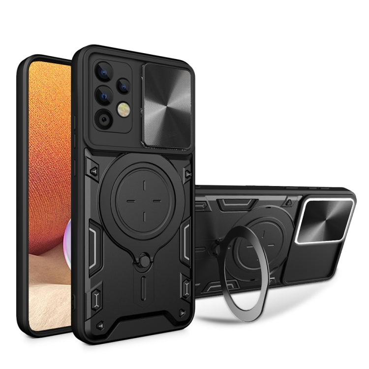 Custodia per telefono con supporto magnetico per camshield scorrevole con texture CD, For Samsung Galaxy A32 4G, For Samsung Galaxy A72 4G / 5G, For Samsung Galaxy A52 5G / 4G, For Samsung Galaxy A32 5G