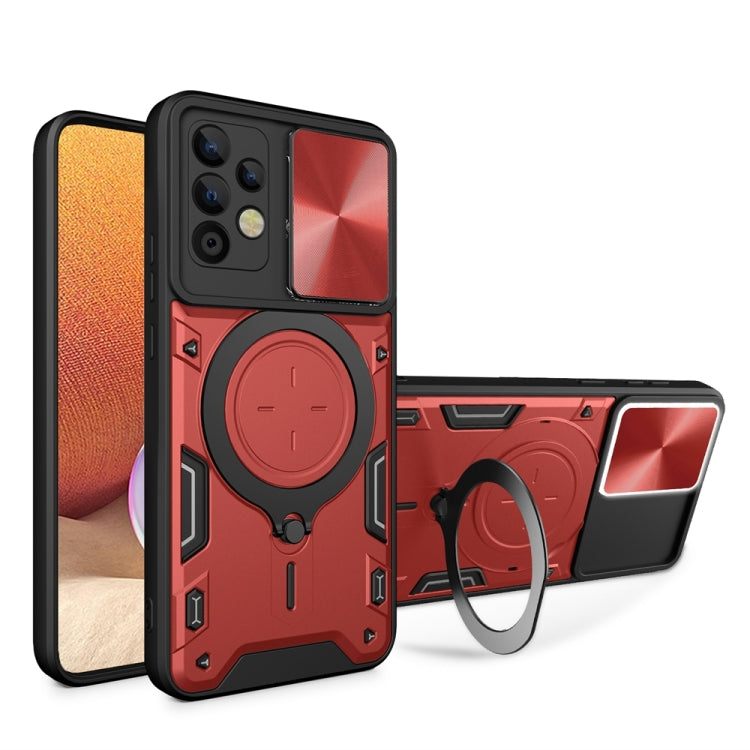 Custodia per telefono con supporto magnetico per camshield scorrevole con texture CD, For Samsung Galaxy A32 4G, For Samsung Galaxy A72 4G / 5G, For Samsung Galaxy A52 5G / 4G, For Samsung Galaxy A32 5G