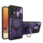 Custodia per telefono con supporto magnetico per camshield scorrevole con texture CD, For Samsung Galaxy A32 4G, For Samsung Galaxy A72 4G / 5G, For Samsung Galaxy A52 5G / 4G, For Samsung Galaxy A32 5G