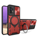 Custodia per telefono con supporto magnetico per camshield scorrevole con texture CD, For Samsung Galaxy A32 4G, For Samsung Galaxy A72 4G / 5G, For Samsung Galaxy A52 5G / 4G, For Samsung Galaxy A32 5G