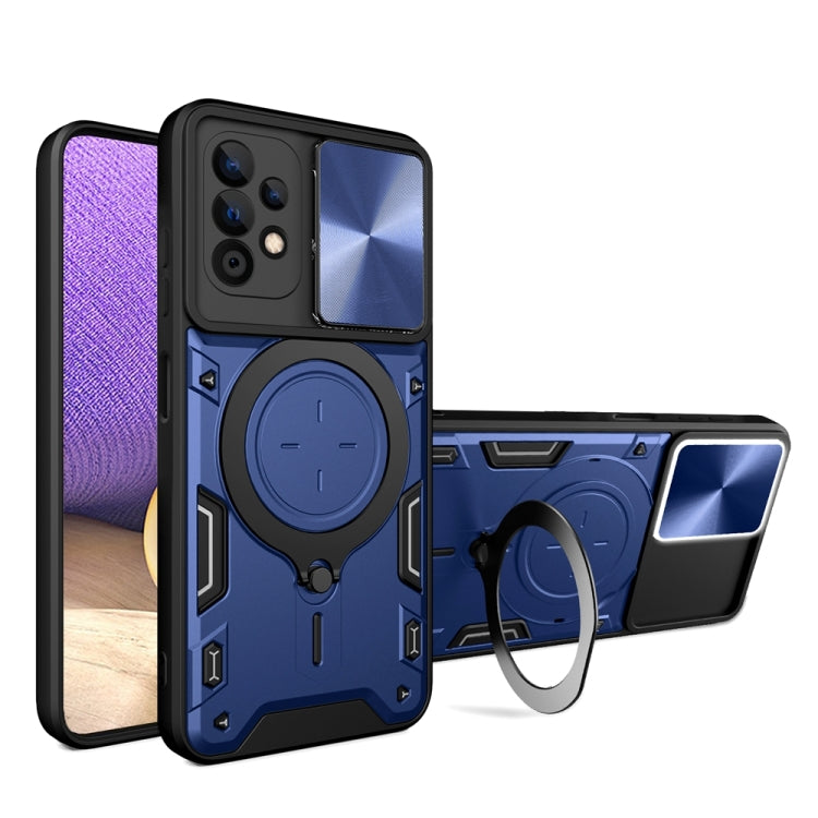 Custodia per telefono con supporto magnetico per camshield scorrevole con texture CD, For Samsung Galaxy A32 4G, For Samsung Galaxy A72 4G / 5G, For Samsung Galaxy A52 5G / 4G, For Samsung Galaxy A32 5G