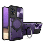 Custodia per telefono con supporto magnetico per camshield scorrevole con texture CD, For Samsung Galaxy A32 4G, For Samsung Galaxy A72 4G / 5G, For Samsung Galaxy A52 5G / 4G, For Samsung Galaxy A32 5G