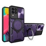 Custodia per telefono con supporto magnetico per camshield scorrevole con texture CD, For Samsung Galaxy A35 5G, For Samsung Galaxy S23 FE 5G, For Samsung Galaxy M53 5G, For Samsung Galaxy M33 5G