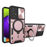 Custodia per telefono con supporto magnetico per camshield scorrevole con texture CD, For Samsung Galaxy A32 4G, For Samsung Galaxy A72 4G / 5G, For Samsung Galaxy A52 5G / 4G, For Samsung Galaxy A32 5G