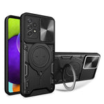 Custodia per telefono con supporto magnetico per camshield scorrevole con texture CD, For Samsung Galaxy A32 4G, For Samsung Galaxy A72 4G / 5G, For Samsung Galaxy A52 5G / 4G, For Samsung Galaxy A32 5G