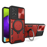 Custodia per telefono con supporto magnetico per camshield scorrevole con texture CD, For Samsung Galaxy A32 4G, For Samsung Galaxy A72 4G / 5G, For Samsung Galaxy A52 5G / 4G, For Samsung Galaxy A32 5G