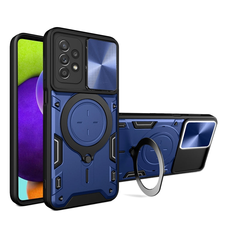 Custodia per telefono con supporto magnetico per camshield scorrevole con texture CD, For Samsung Galaxy A32 4G, For Samsung Galaxy A72 4G / 5G, For Samsung Galaxy A52 5G / 4G, For Samsung Galaxy A32 5G