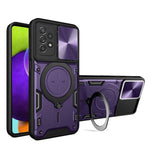 Custodia per telefono con supporto magnetico per camshield scorrevole con texture CD, For Samsung Galaxy A32 4G, For Samsung Galaxy A72 4G / 5G, For Samsung Galaxy A52 5G / 4G, For Samsung Galaxy A32 5G