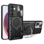 Custodia per telefono con supporto magnetico per camshield scorrevole con texture CD, For Samsung Galaxy A35 5G, For Samsung Galaxy S23 FE 5G, For Samsung Galaxy M53 5G, For Samsung Galaxy M33 5G