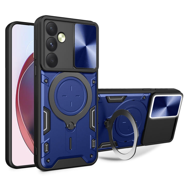 Custodia per telefono con supporto magnetico per camshield scorrevole con texture CD, For Samsung Galaxy A35 5G, For Samsung Galaxy S23 FE 5G, For Samsung Galaxy M53 5G, For Samsung Galaxy M33 5G