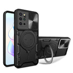 Custodia per telefono con supporto magnetico per camshield scorrevole con texture CD, For Samsung Galaxy Note20 Ultra, For Samsung Galaxy A21s, For Samsung Galaxy S20 Ultra, For Samsung Galaxy S20+