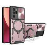 Custodia per telefono con supporto magnetico per camshield scorrevole con texture CD, For Samsung Galaxy Note20 Ultra, For Samsung Galaxy A21s, For Samsung Galaxy S20 Ultra, For Samsung Galaxy S20+