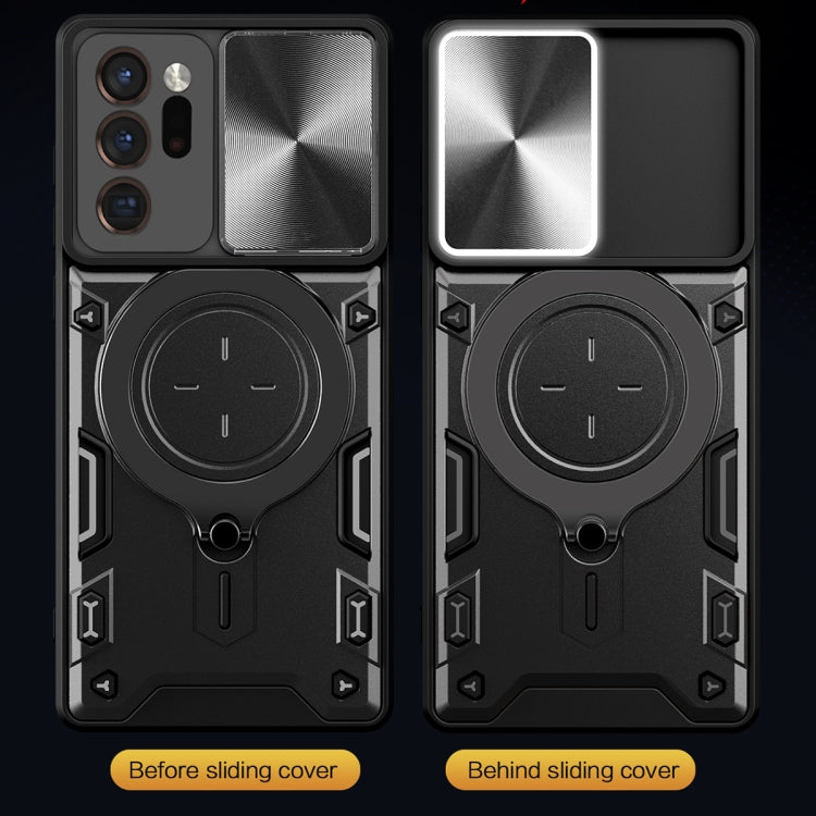 Custodia per telefono con supporto magnetico per camshield scorrevole con texture CD, For Samsung Galaxy Note20 Ultra, For Samsung Galaxy A21s, For Samsung Galaxy S20 Ultra, For Samsung Galaxy S20+